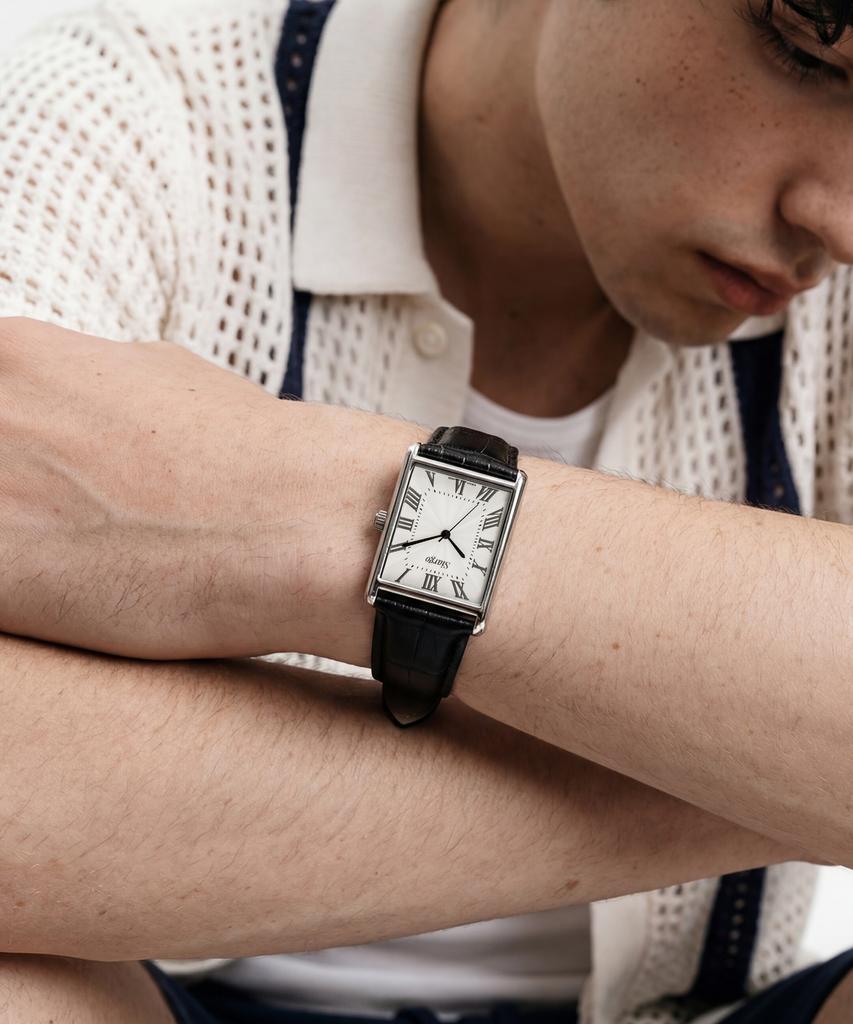 Sialeugo Sg-010L-Sb Fennel Collection Men'S Leather Wristwatch