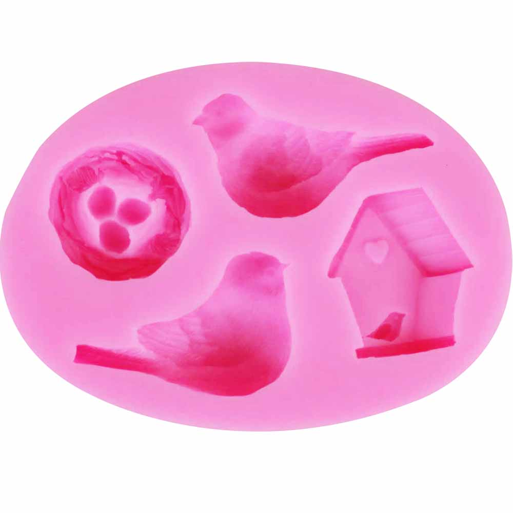 Bird Eggs Nest House Silicone Molds Sugarcraft Fondant Chocolate Candy Gumpaste Moulds Confectionery Accessories