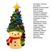 Christmas Cartoon Snowman Ornament USB Powered Glowing Xmas Tree Topper Snowman Figurine Home Office Holiday Party Decoration