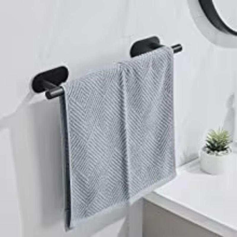 Bathroom Towel Bar Sets Matte Black 4-Piece Bathroom Hardware Set Stainless Steel Bath Accessories Kit. Wall Mounted,23.6 Inch