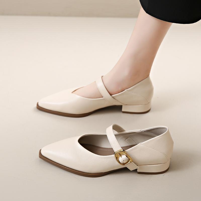 

Новая женская обувь Мэри Джейн, удобная мягкая подошва, однотонная женская обувь с заостренной подошвой и волшебным стилем, женская обувь на низком каблуке и плоской подошве