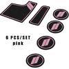 Bonbo Anti-Dust Mats for Dodge Charger 2015- | 6-Piece  Fit Cup Holder Pads Set | Eco-Friendly Silicone Non-Slip Interior Accessories (Pink)