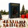 Doberman Advent Calendar 2025 24 Day Christmas Countdown Box with Acrylic Ornaments