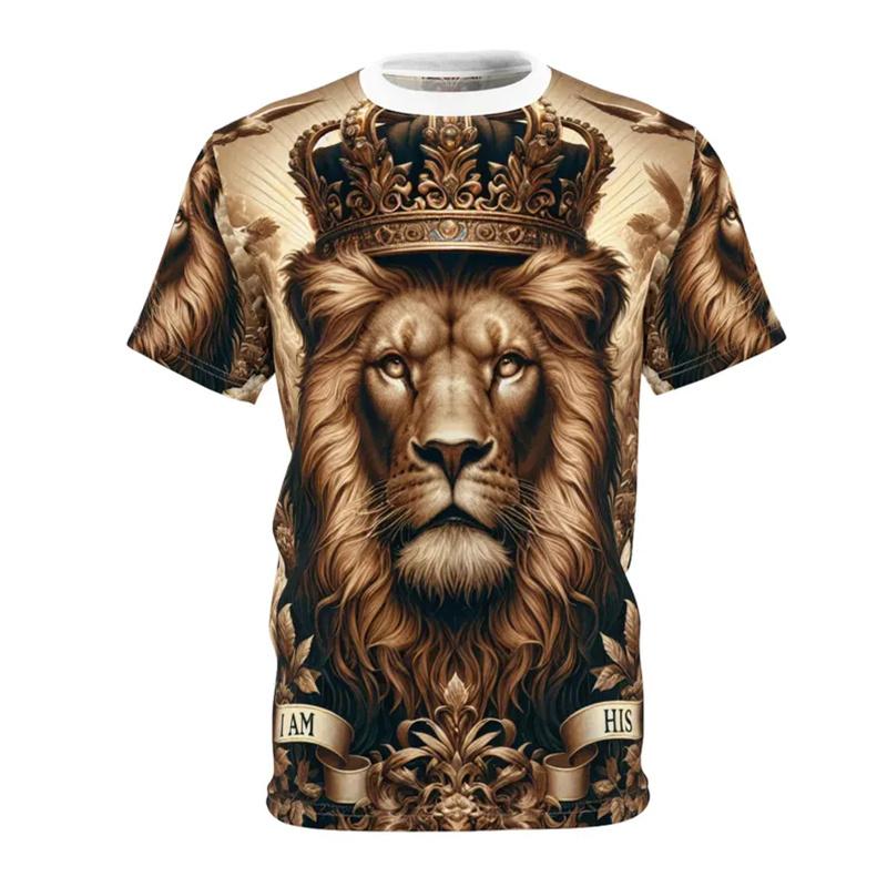 Golden Cross Print Jesus T Shirts For Men Easter Festival Street Short Sleeve T-shirt Cool 3d Effect Best Gift Fashion Tee Top