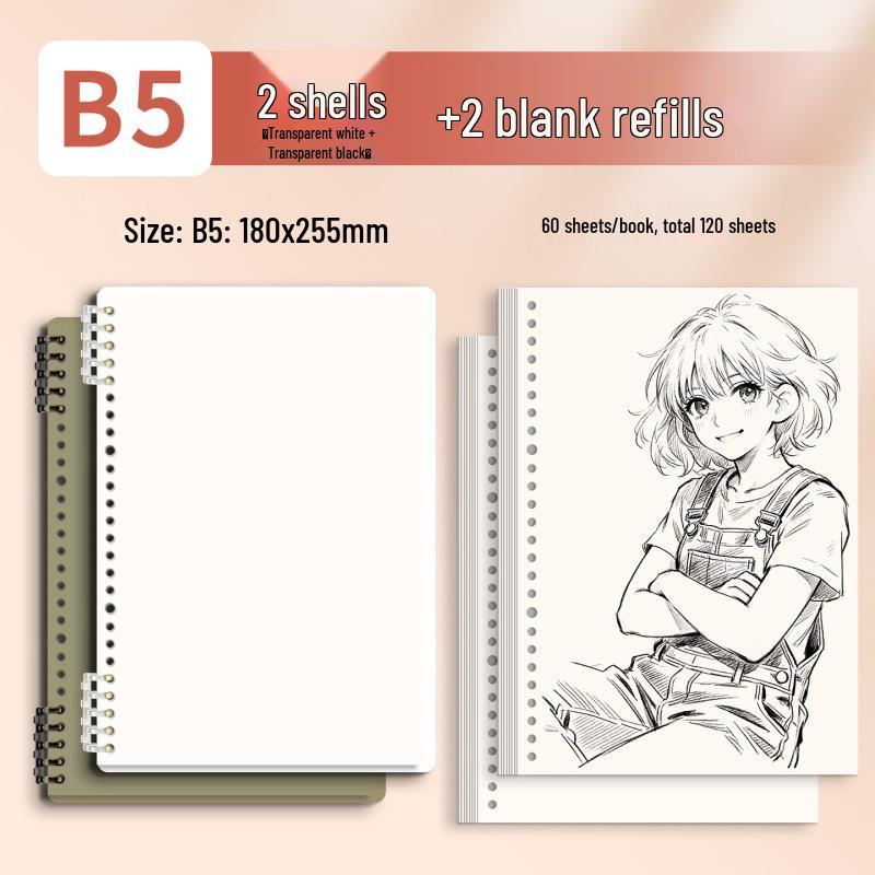 Morandi Detachable Student Sketchbook - Thick, Comfortable, Colorful Art Drawing Pad