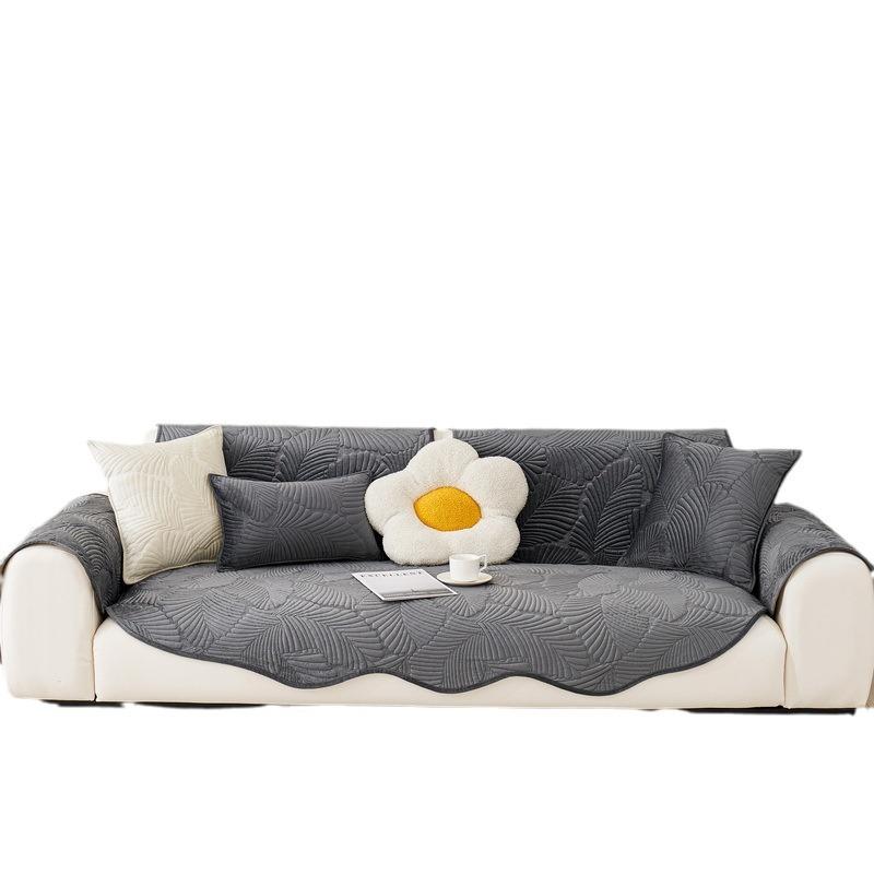 Winter Plush Sofa Cushion Non-Slip Thickened Flannel Towel Fabric Universal In All Seasons Simple Modern Nordic Seat Cushion