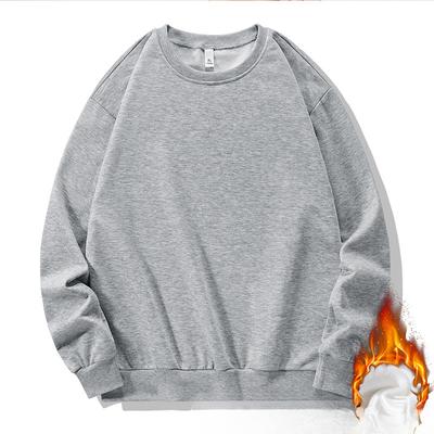 Biała koszulka bazowa z długim rękawem sweter męski t-shirt aksamitny zimowy ciepły luźny golf jednolity kolor wewnętrzny