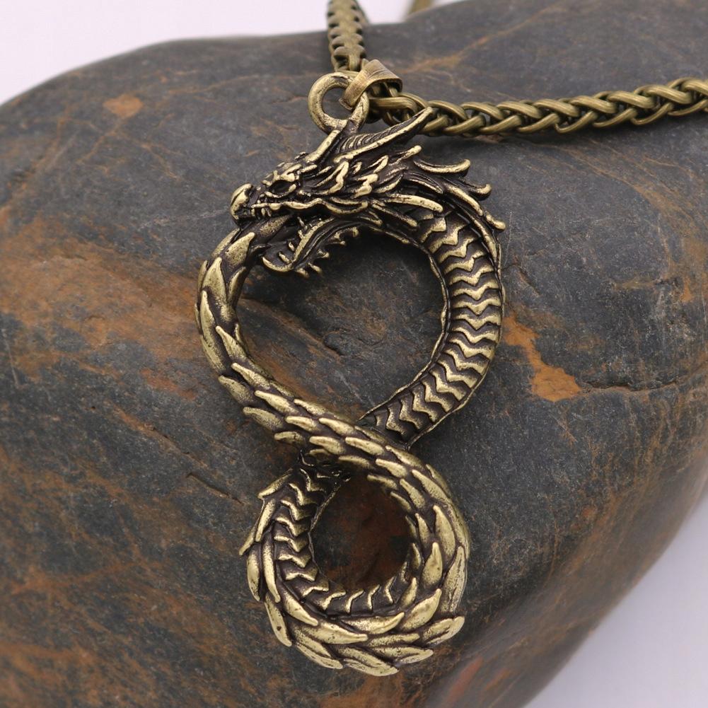 Ouroboros Dragon Necklace Greek Egyptian Symbol 124