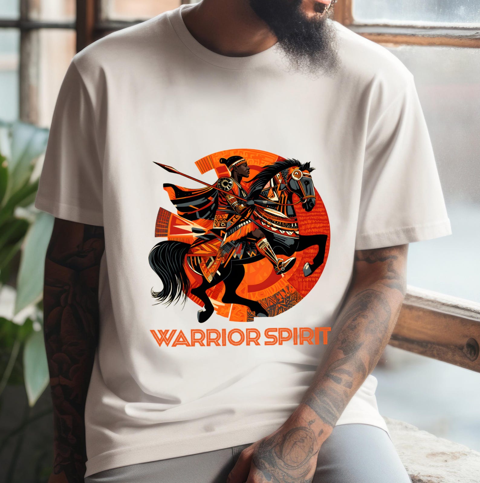 African Warrior Graphic Tee: Bold Unisex T-Shirt 3XL