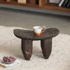 Solid Wood Footstool Removable Shoe Changing Stool Small Wabi-sabi Style Household Footrest Living Room Furniture Accessories