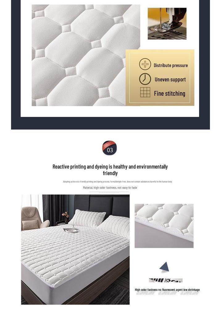 Simmons Skin-Friendly, Water-Washable, Thickened Cotton Padded Floor Mat Mattress Protector