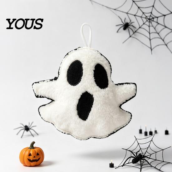 Halloween Plush Ghost Decor Hanging Ornament, Cute Spooky Tabletop Decoration for Home Figurine, Holiday Atmosphere Props, Funny Party Supplies