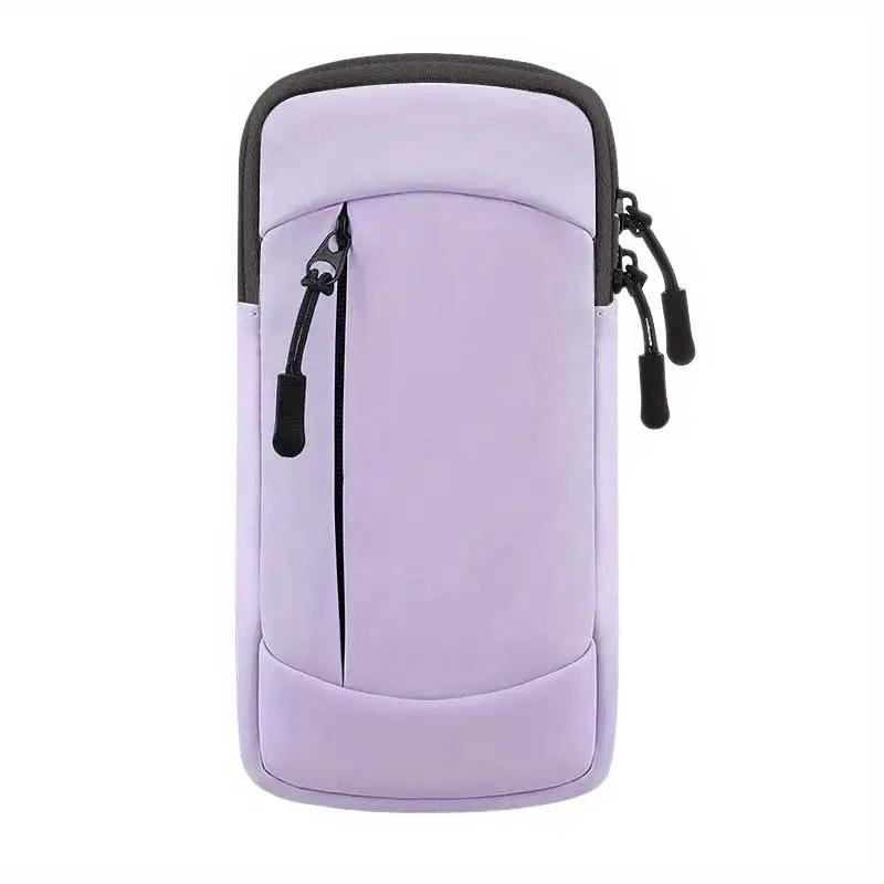 Running Armband Bag Phone Case Universal Sports Armband Arm Pouch Phone Holder Mobile Waterproof Wrist Band фиолетовый