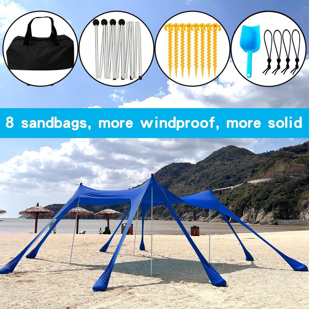 Przenośny Parasol Plażowy Lycra Namiot Baldachim