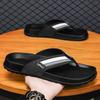 Fashion Men's Fashionable Casual Flip Flops Summer Outerwear Non-Slip Bath Swimming Beach Slippers PVC Sole Comfortable Footwear