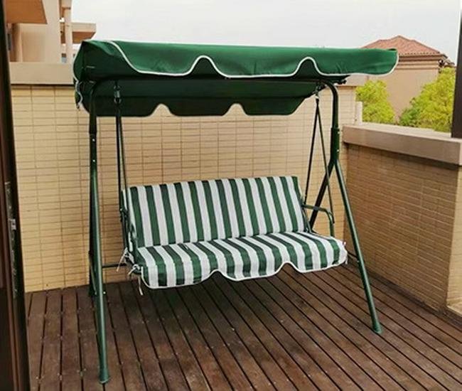 In-Stock Outdoor Hanging Swing Chair: Waterproof Wrought Iron Reclining Rocker for Balcony, Courtyard, or Garden