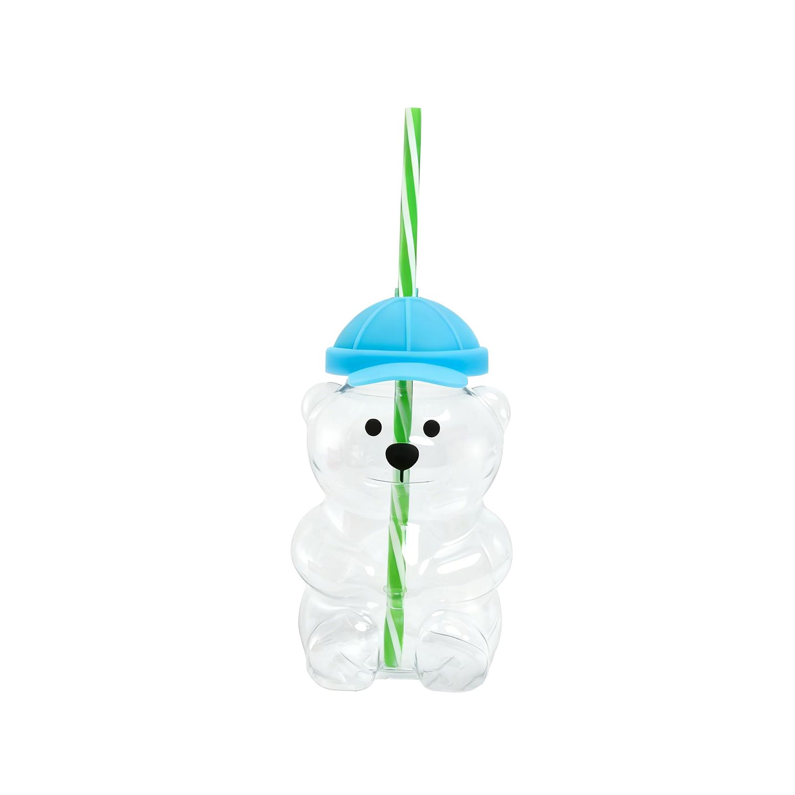 Bear Straw Cup Cute Bear Glass Cup Household Juice & Beverage Cup One Size