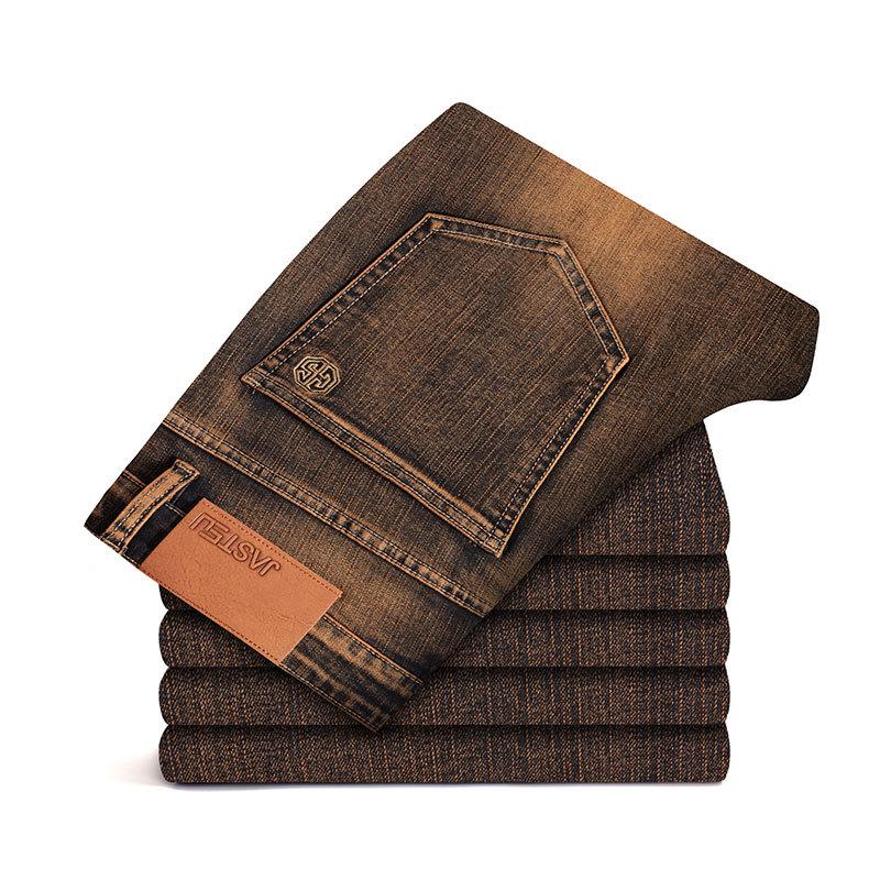 

Мужские джинсы в стиле ретро с потертостями и средней посадкой — новая мода, ностальгический стиль, доступны большие размеры Size 40 for 215 jin