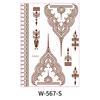 Indian Lace Tattoo Sticker Reddish-Brown Waterproof Tattoo Sticker