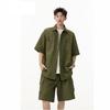 2025 Men's Trendy Summer Set: Cool Short-Sleeve Shirt & Casual Sports Shorts Two-Piece