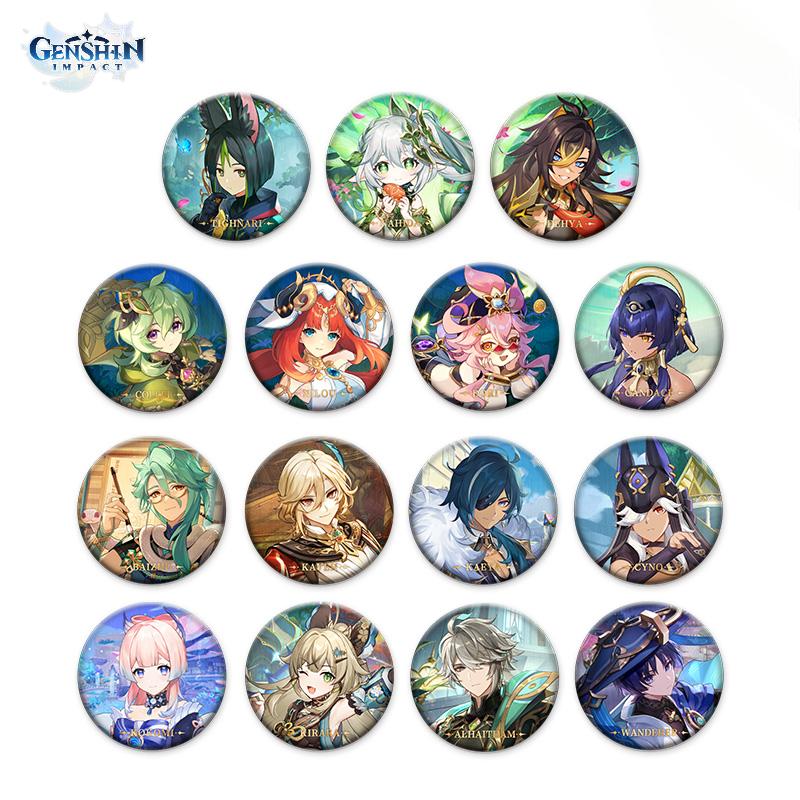 Authorized By MiHoYo 58mm Genshin Impact Theme Serie Character Badges