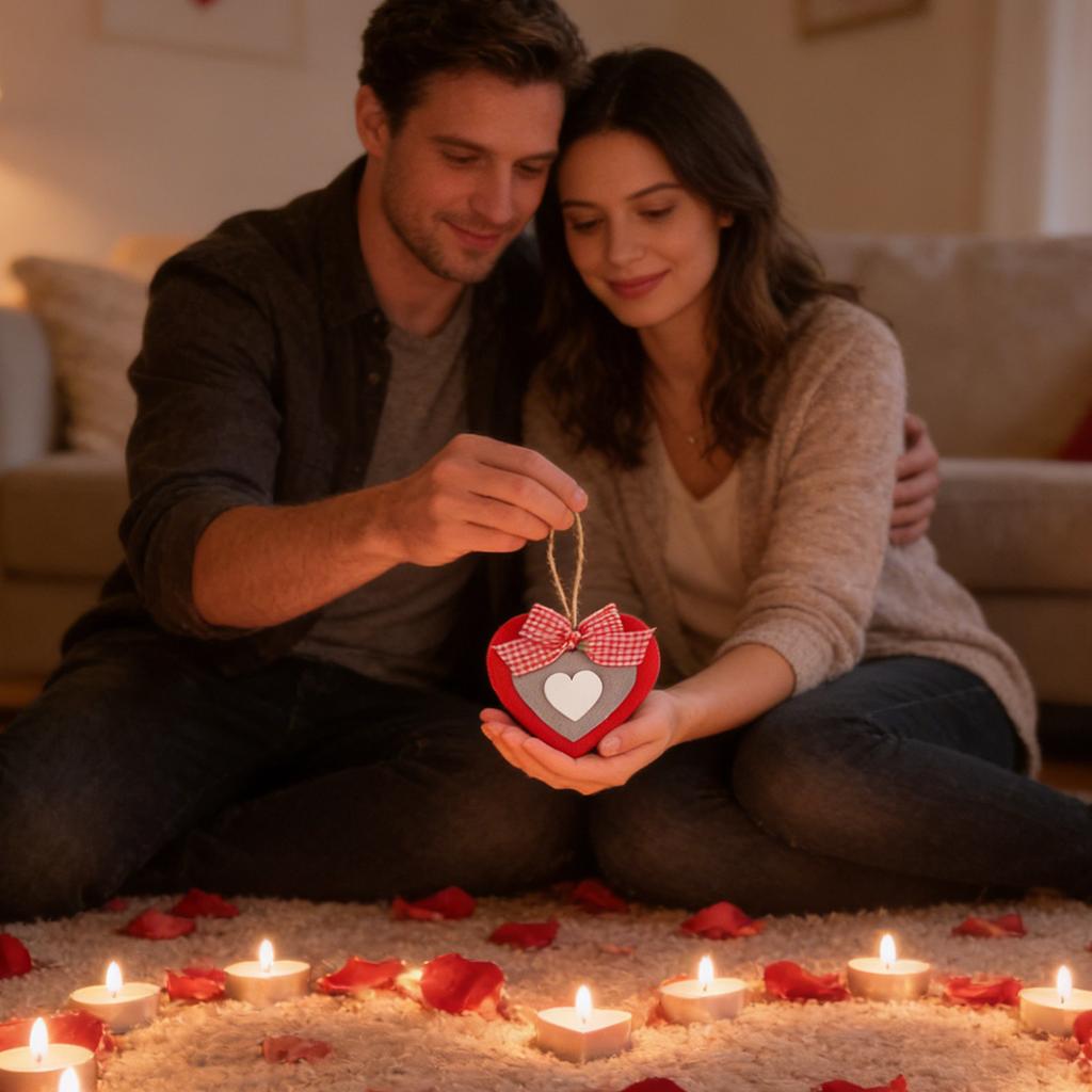 Přívěsek ve tvaru srdce na Valentýna, párty a sváteční domácí dekoraci.