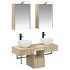 Bathroom Cabinet Set 5 Pcs Sonoma Oak 43 X 16 X 62.5 Cm
