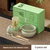 5PCS Ceramic Bamboo Japanese Matcha Tea Set Matcha Whisk Holder Matcha Bowl Matcha Whisk Set Reusable Tea Ceremony Accessories