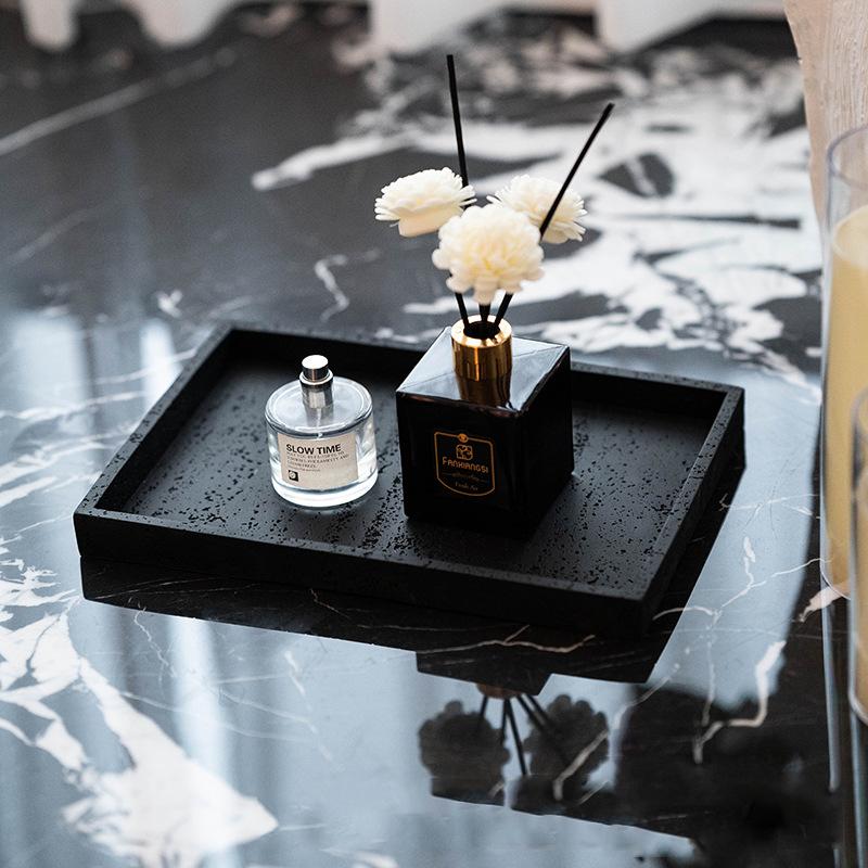Hotel Bathroom Shower Gel Tray Bathroom Aromatherapy Candle B&B Cave Stone High Sense Luxury Perfume Bathroom Decoration