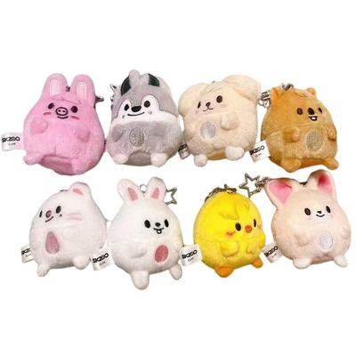 Porte-clés Stray Kids: Mini Peluche en Fourrure de Lapin - Han, Hwang, Bang pour Sac à Dos
