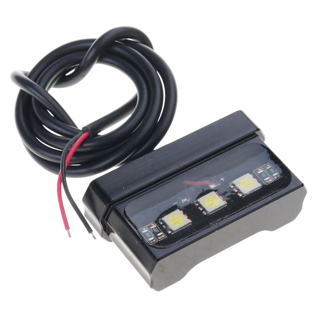 Waterproof Tail License Plate Light Motorcycle LED License Plate Light Aluminum Number Plate Lamp Motorbike Accessories