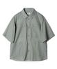 Leopeusaideu Layer Half Shirt Jacket Sage Gray