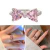 Bowknot Open Ring Aesthetic Vintage Jewelry Zircon Finger Rings For Women Girls