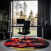 Michael Schumacher Printed Round Rug Carpet Chair Rug Area Rug Entryway Doormats,for Office Chair Living Room Bedroom Kitchen Room.