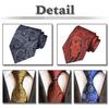 WHITE FANG Paisley Necktie, Washable, Solid Color, for Suits, Business, and Stylish Men's, NC009 (02: Brown)