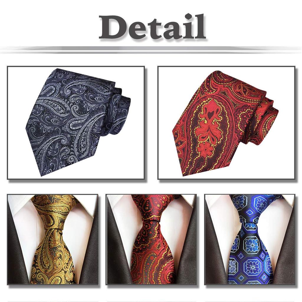 WHITE FANG Paisley Necktie, Washable, Solid Color, for Suits, Business, and Stylish Men's, NC009 (02: Brown)