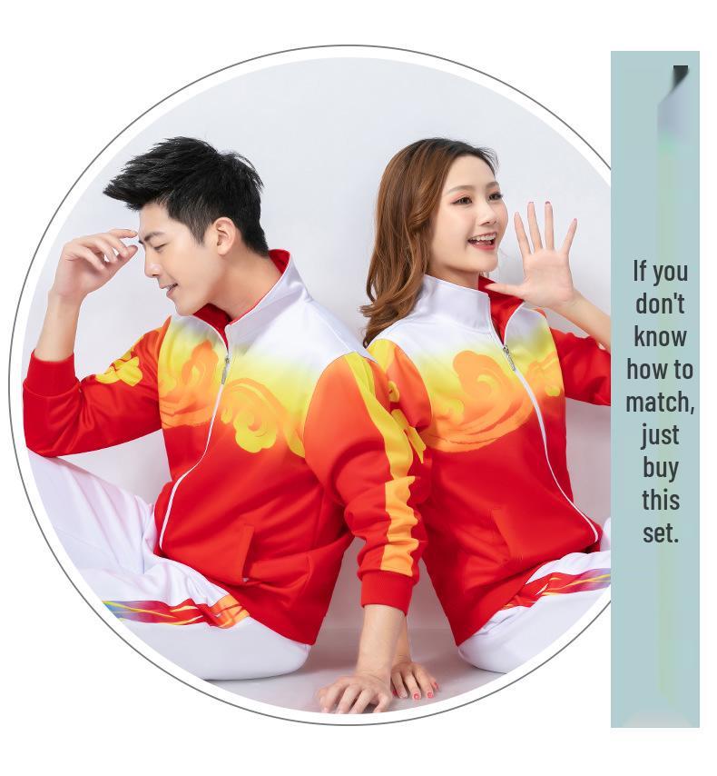 Unisex Spring & Autumn Long-Sleeved Fitness & Dance Three-Piece Sports Suit Set