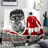 1PC Custom Name CR7 Patterned Flannel Blanket Suitable For All Seasons for Home Decor Warmth and Comfort Gifts Holiday Present -HE111