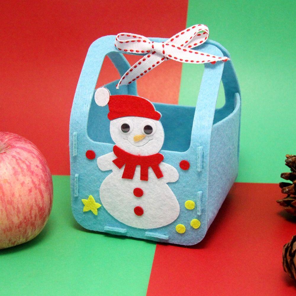 Non-woven Fabric DIY Xmas Candy Bag House Decoracion Snowman DIY Christmas Bag Toy Father Christmas Santa Claus