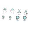 Bohemian Retro Totem Turquoise Stud Earrings