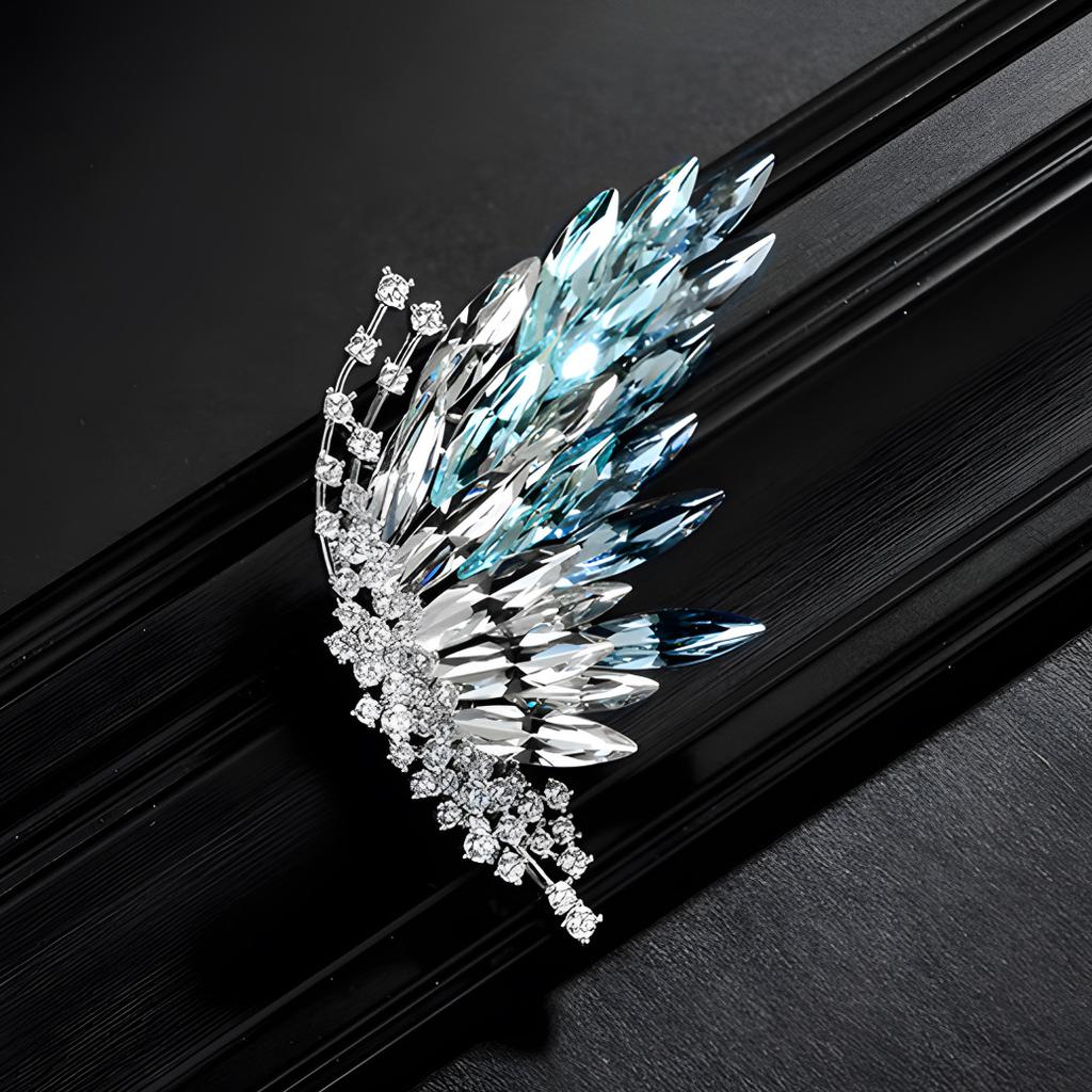 Brož Křišťálový Motýl s Postupnou Změnou High-End Ženský Luxusní Temperament Diamanty Vysázená Korsáž Niche High-End Špendlík Oblečení Doplňky