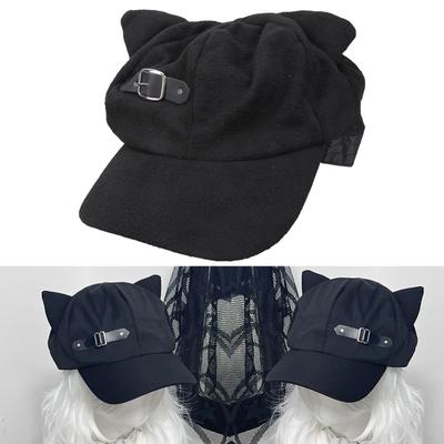Vintage Anime Beret Hat for Girls Street Hiphop Dancing Hat for Casual Cosplay Costume Cap Painters Hat with Cats Ear