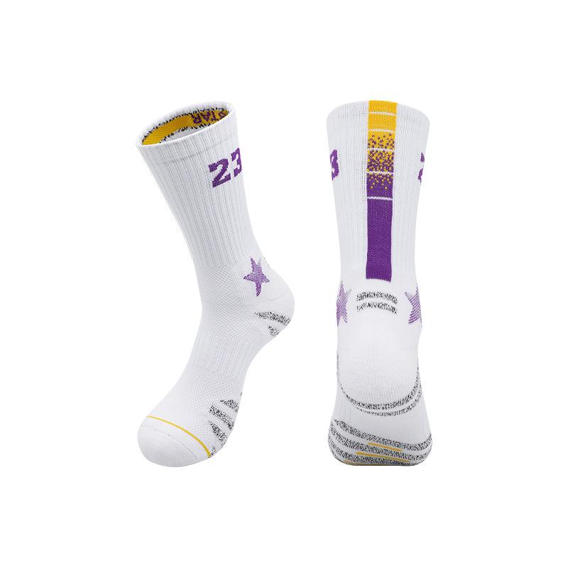 Professional Basketball Socks Non-Slip Sweat-Absorbing Deodorant Towel Bottom Sports Socks Adult Breathable Medium Tube Training Socks