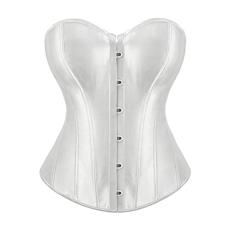 Classic European American Women Sexy Faux Silk Boned Waist Cincher Body Shaper