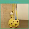 Giraffe Plush Bag For Girls Soft Fur Shoulder Purse With Zipper Closure For Daily Use