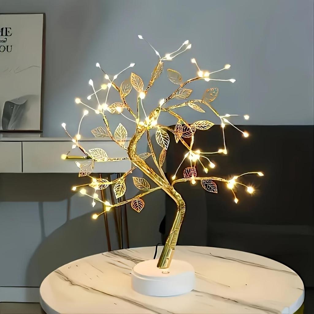 LED Pearl Tree Light Romantic Night Lamp Decorative Table Tree Lamp Bedroom Valentine Gift Home Decoration Light