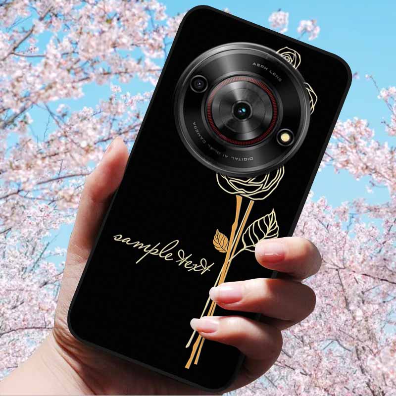 For ZTE Blade A75 5G 6.6" Cases 3D Relief Flower Soft Silicone Luxury Cover for ZTE Blade A75 5G 3D Phone Cases ZTE Blade Z2357N