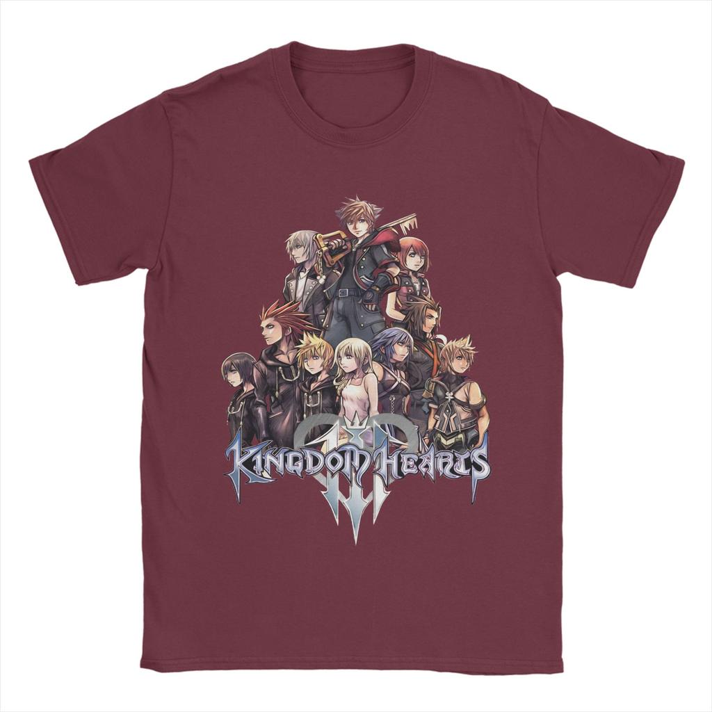 Unisexs Kingdom Hearts T Shirts 100 Cotton Tops Creative Short Sleeve Round Collar Tee Shirt Big Size TShirts