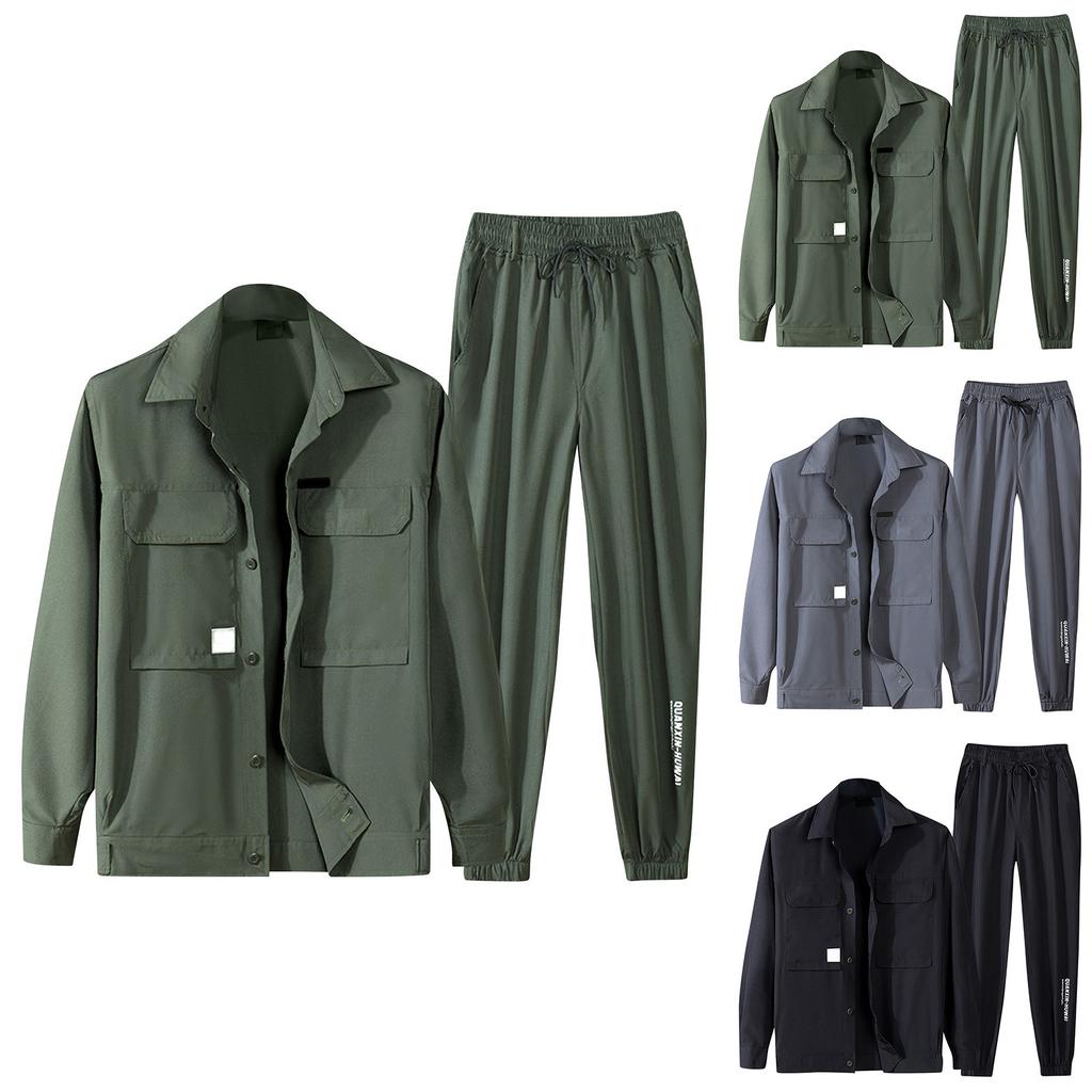 Men's Stretch Work Clothes Suit Men's Thin Quick Drying Casual Cardigan Outdoor Wear Resistant Suit