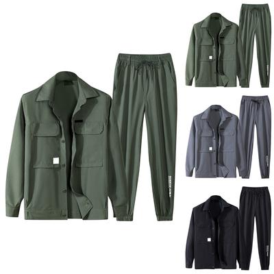 Men's Stretch Work Clothes Suit Men's Thin Quick Drying Casual Cardigan Outdoor Wear Resistant Suit